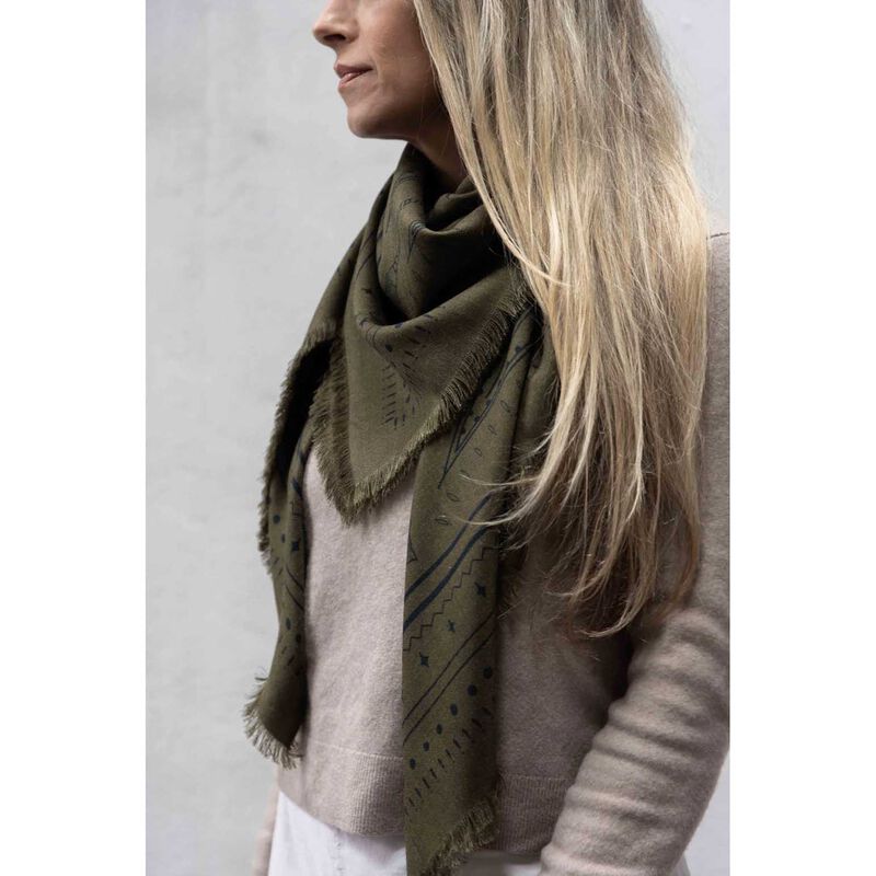 Dark Hampton X Ellie Compton The Yorke Wool Silk Scarf image number 1